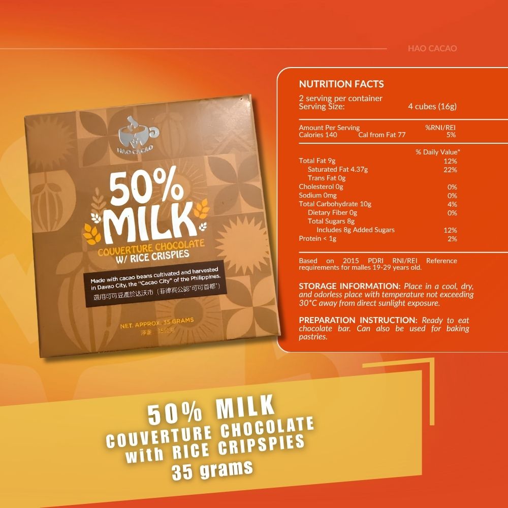 50% Milk Chocolate W/Rice Crispies