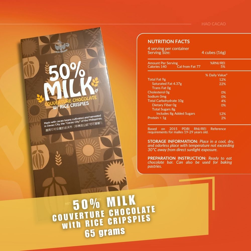 50% Milk Chocolate W/Rice Crispies